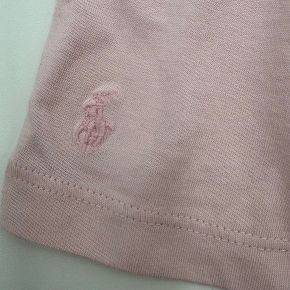NEW Polo Ralph Lauren Top Girls 5 Pink Eyelet Embroidered Cotton Jersey Ruffle - Picture 6 of 7